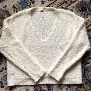 Free People Cropped Cozy Sweater